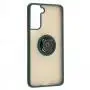 Чохол для Samsung Galaxy S21+ (G996) LikGus Edging Ring оливковий