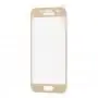 Защитное стекло для Samsung A3/A320 (2017) Silk Screen золото
