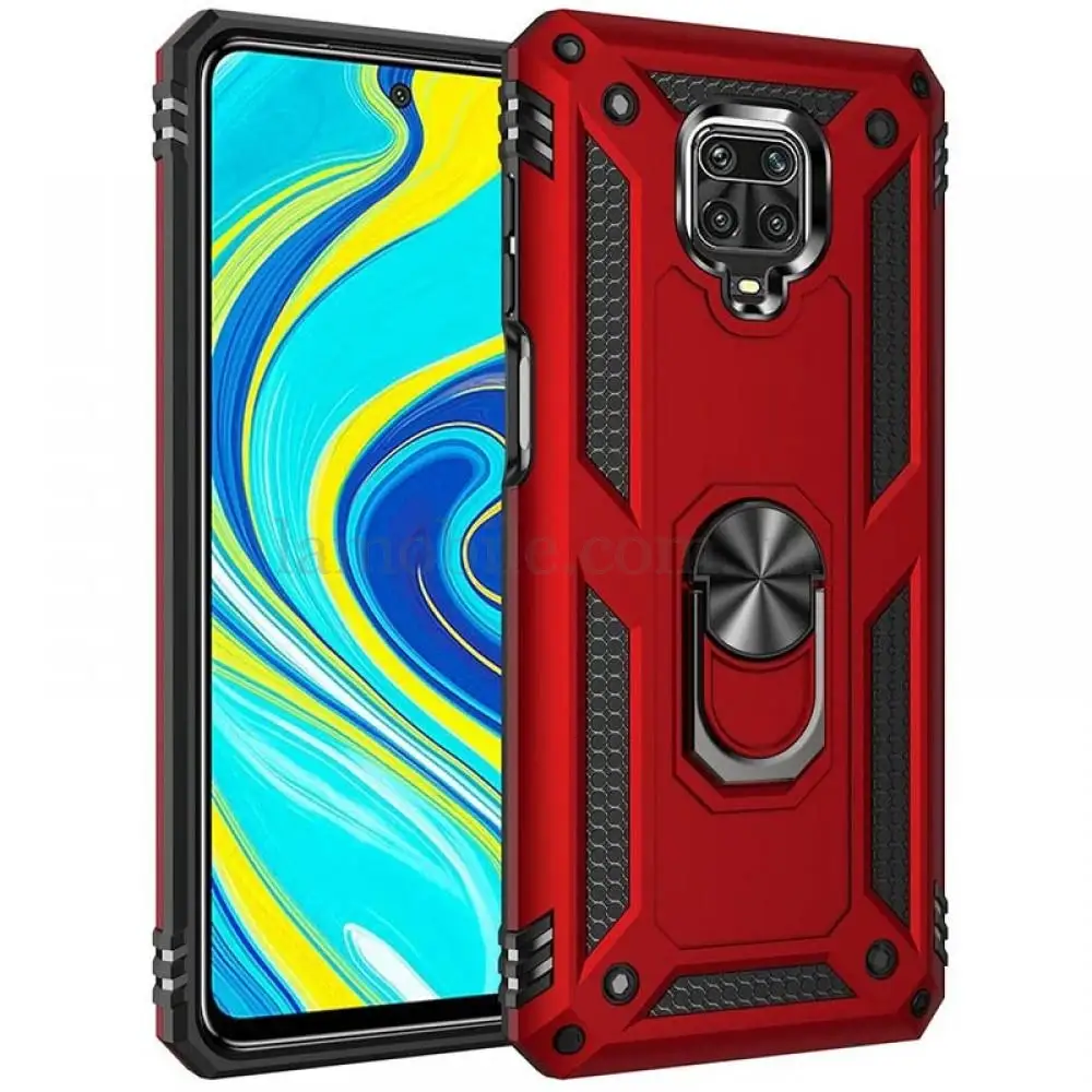 Чохол для Xiaomi Redmi Note 9s / 9 Pro Serge Ring ударостійкий червоний