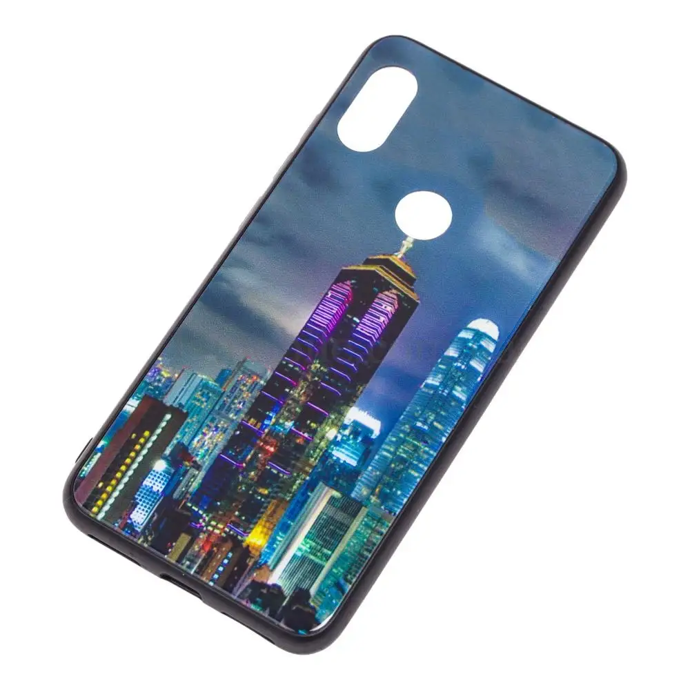 Чохол для Xiaomi Redmi Note 6 Pro glass new "Хмарочос"