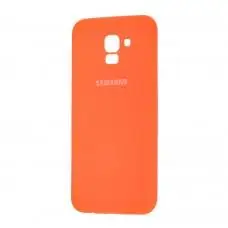 Чохол для Samsung Galaxy A8+ 2018 (A730) Silicone cover помаранчевий