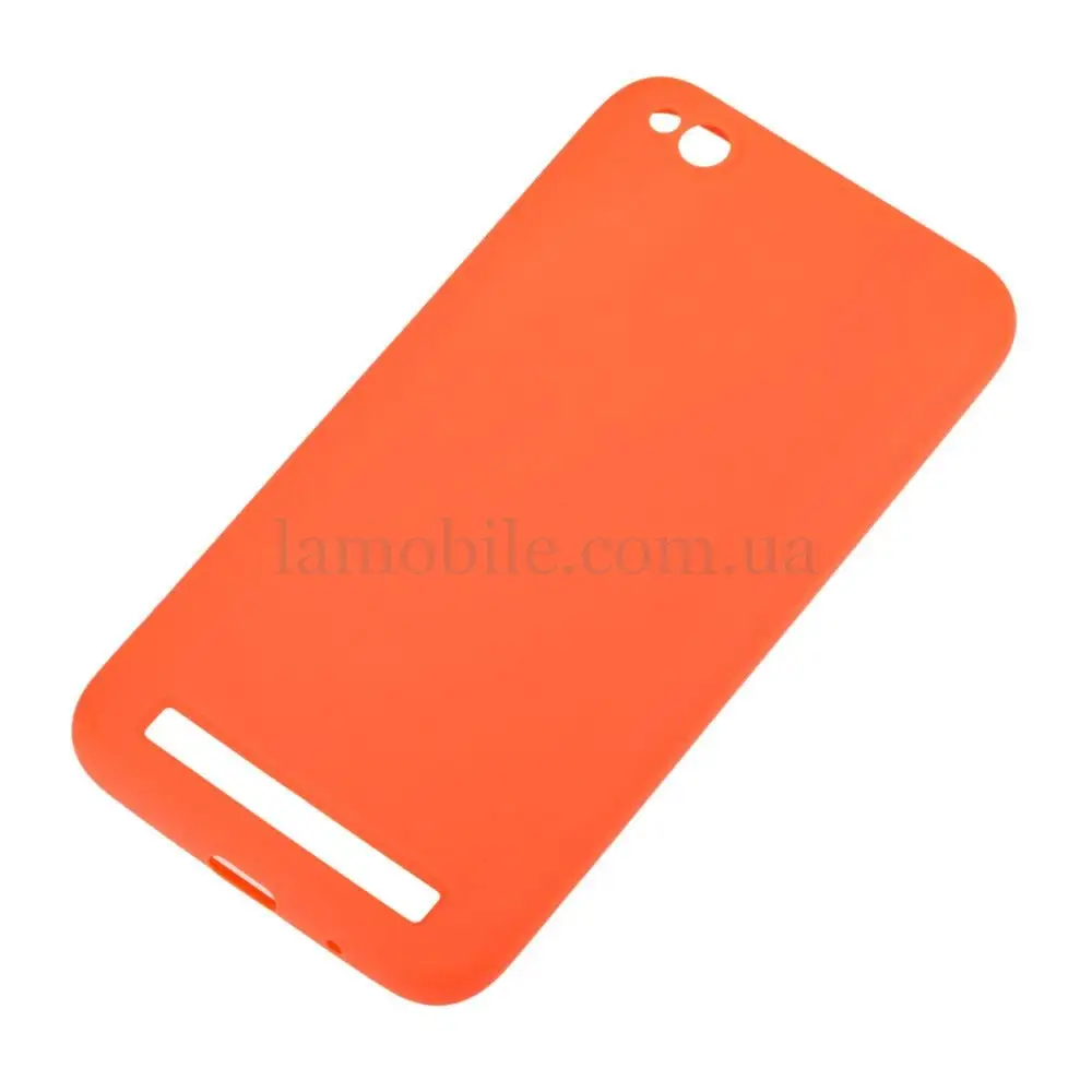 Чохол для Xiaomi Redmi 5a Silicone cover помаранчевий
