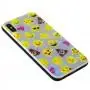 Чехол для iPhone Xs Max блестки print + popsocket "смайлик" 