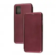 Чехол книжка Premium для Samsung Galaxy A03s (A037) бордовый