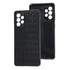 Чехол для Samsung Galaxy A52 Leather case кроко