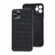 Чехол для iPhone 11 Pro Leather case кроко