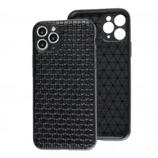 Чехол для iPhone 11 Pro Leather case плетенка