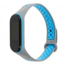 Ремешок для Xiaomi Mi Band 3 / 4 Sport серо-голубой