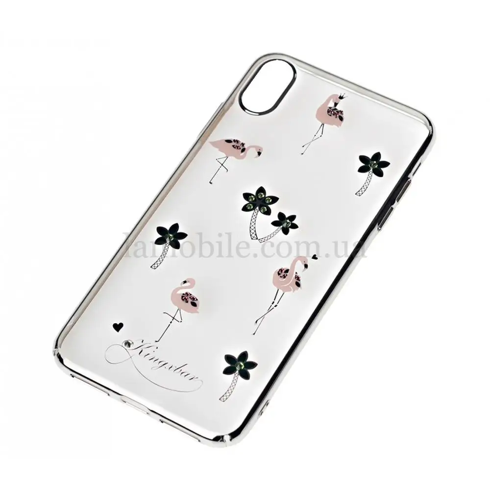 Чехол для iPhone Xs Max Kingxbar rainforest crystals "фламинго"