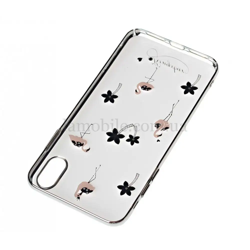 Чехол для iPhone Xs Max Kingxbar rainforest crystals "фламинго"