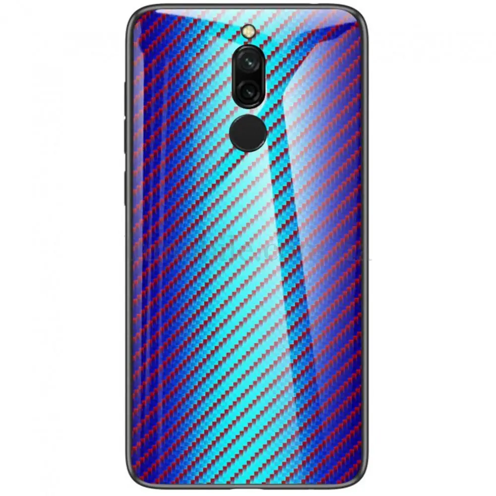 Чохол для Xiaomi Redmi 8 Carbon Gradient Hologram "блакитний"