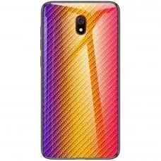 Чохол для Xiaomi Redmi 8A Twist glass "помаранчевий"