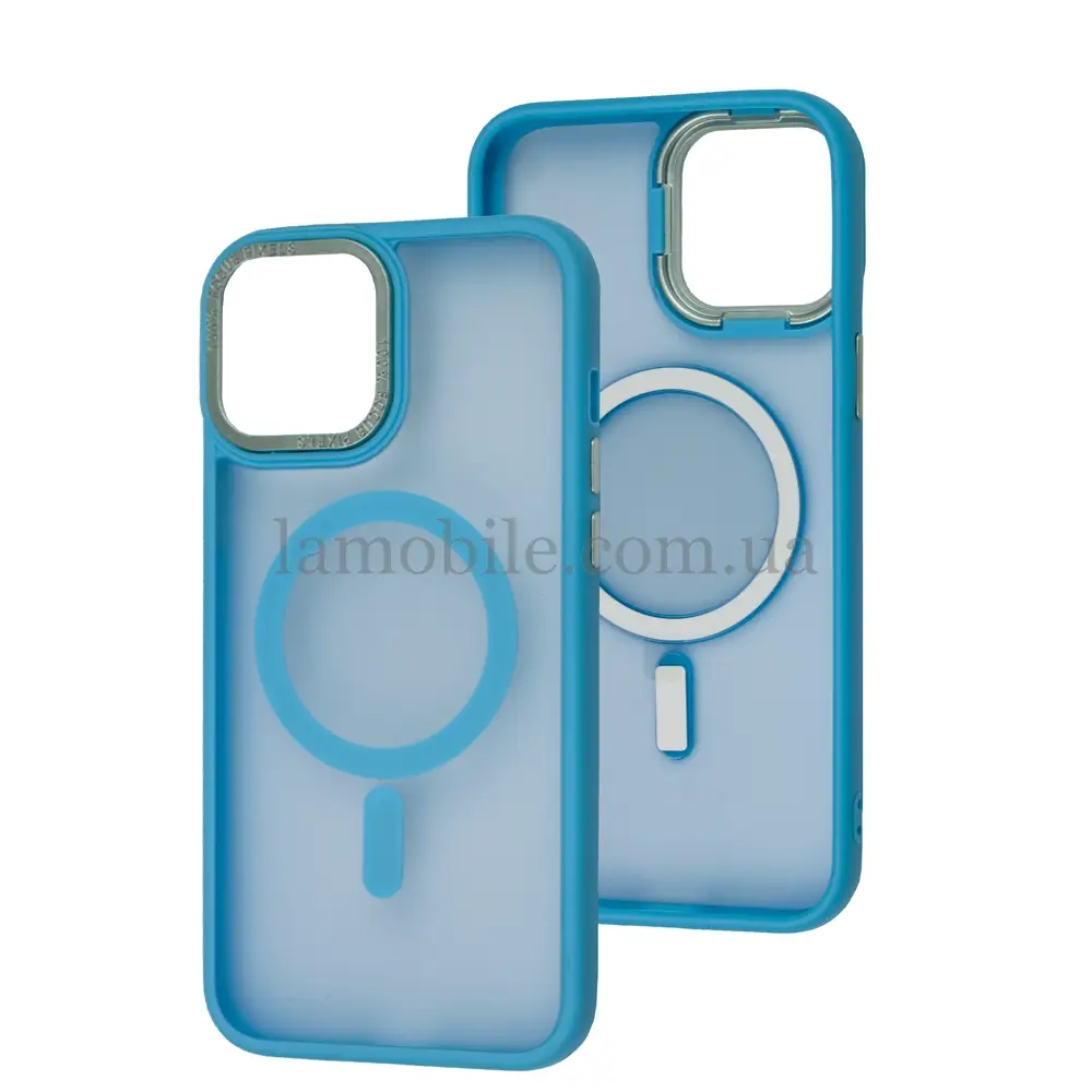 Чохол для iPhone 12 Pro Max Space color MagSafe блакитний