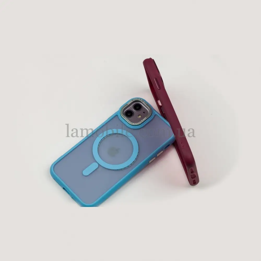 Чохол для iPhone 12 Pro Max Space color MagSafe блакитний