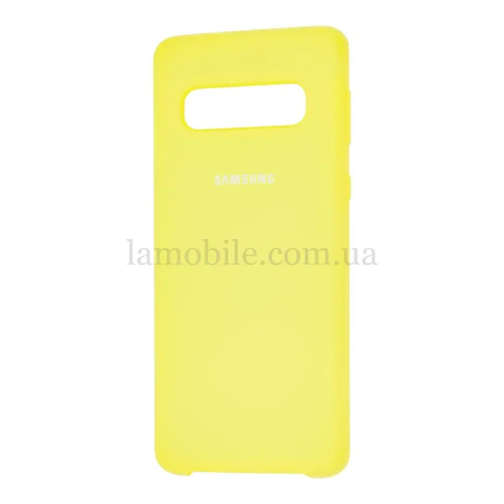 Чехол для Samsung Galaxy S10 (G973) Silky Soft Touch лимонный