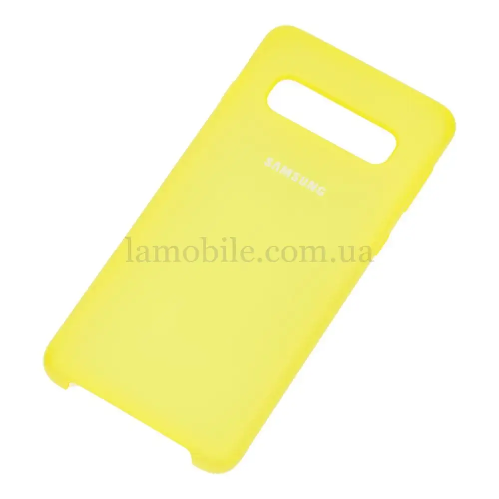 Чехол для Samsung Galaxy S10 (G973) Silky Soft Touch лимонный