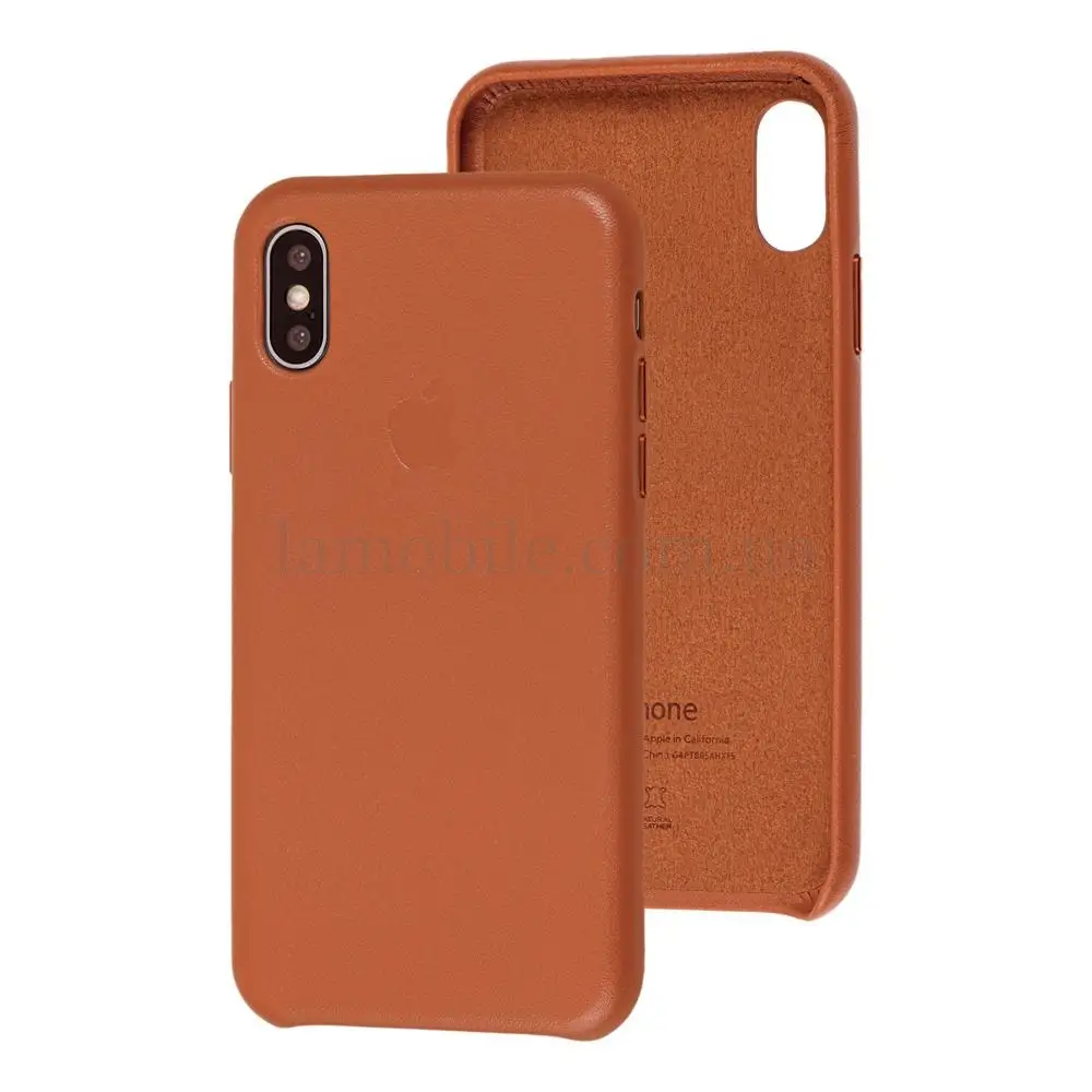 Чехол для iPhone X / Xs Leather Case (Leather) saddle brown