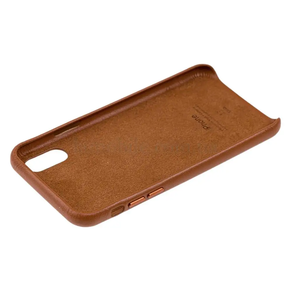 Чехол для iPhone X / Xs Leather Case (Leather) saddle brown