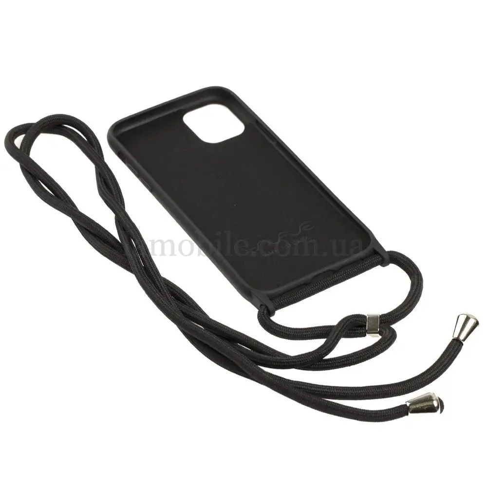 Чохол для iPhone 11 Pro Max Wave Lanyard without logo чорний