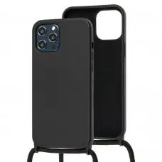 Чехол для iPhone 12 Pro Max Wave Lanyard without logo черный