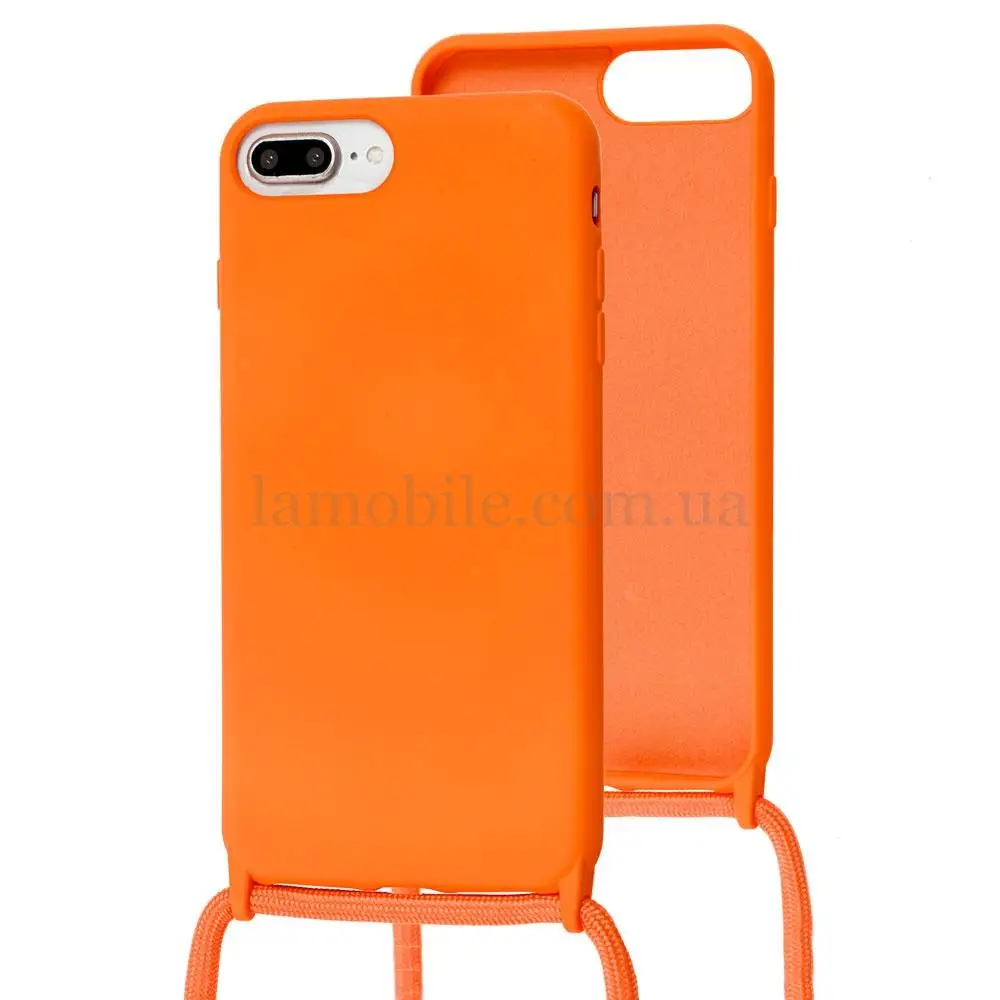Чехол для iPhone 7 Plus / 8 Plus Wave Lanyard without logo orange