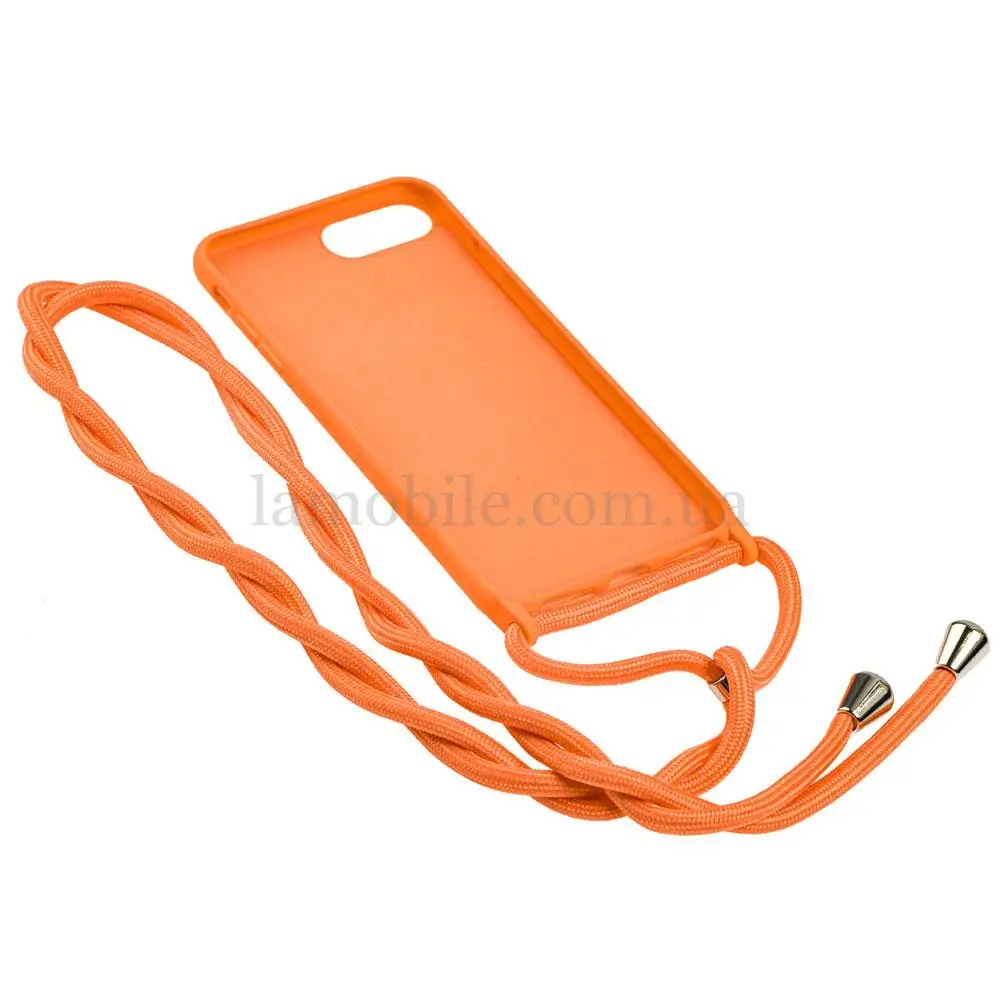 Чехол для iPhone 7 Plus / 8 Plus Wave Lanyard without logo orange