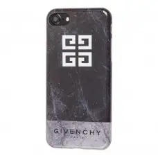 Чохол Glossy для iPhone 7/8 бренд чорно сірий