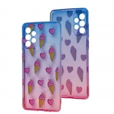 Чохол для Samsung Galaxy A72 Wave Sweet blue / pink / ice-cream