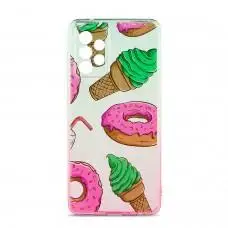 Чохол для Samsung Galaxy A72 Wave Sweet white / pink / donut