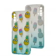 Чохол для Xiaomi Redmi 9T Wave Sweet white / turquoise / pineapple