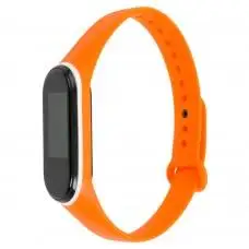 Ремінець Xiaomi Mi Band 3 / 4 double color line оранжево-білий
