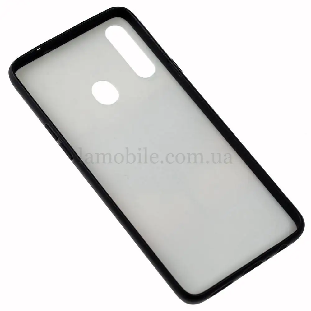 Чехол для Samsung Galaxy A20s (A207) блестки print + popsocket "панда" 