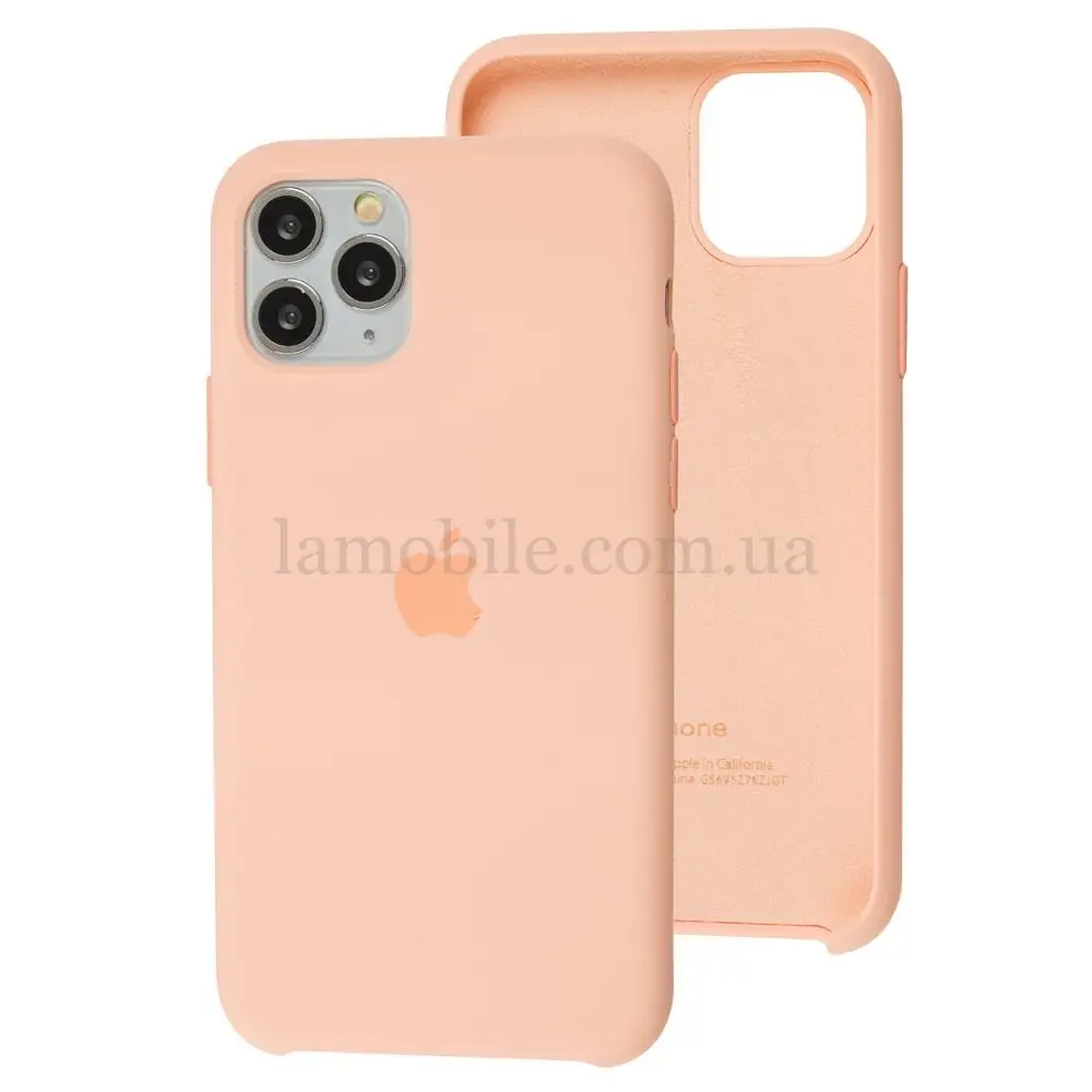 Чехол Silicone для iPhone 11 Pro Premium case grapefruit