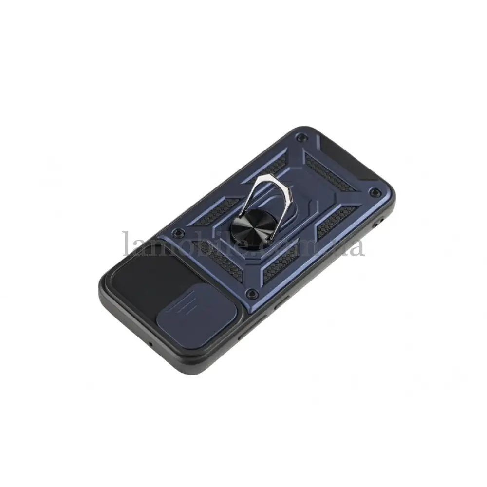 Чехол для Samsung Galaxy A03 (A035) Serge Ring Armor ударопрочный синий