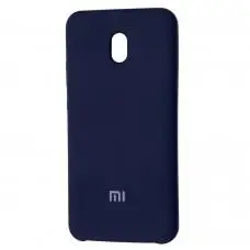 Чехол для Xiaomi Redmi 8A Silky Soft Touch "темно-синий" 