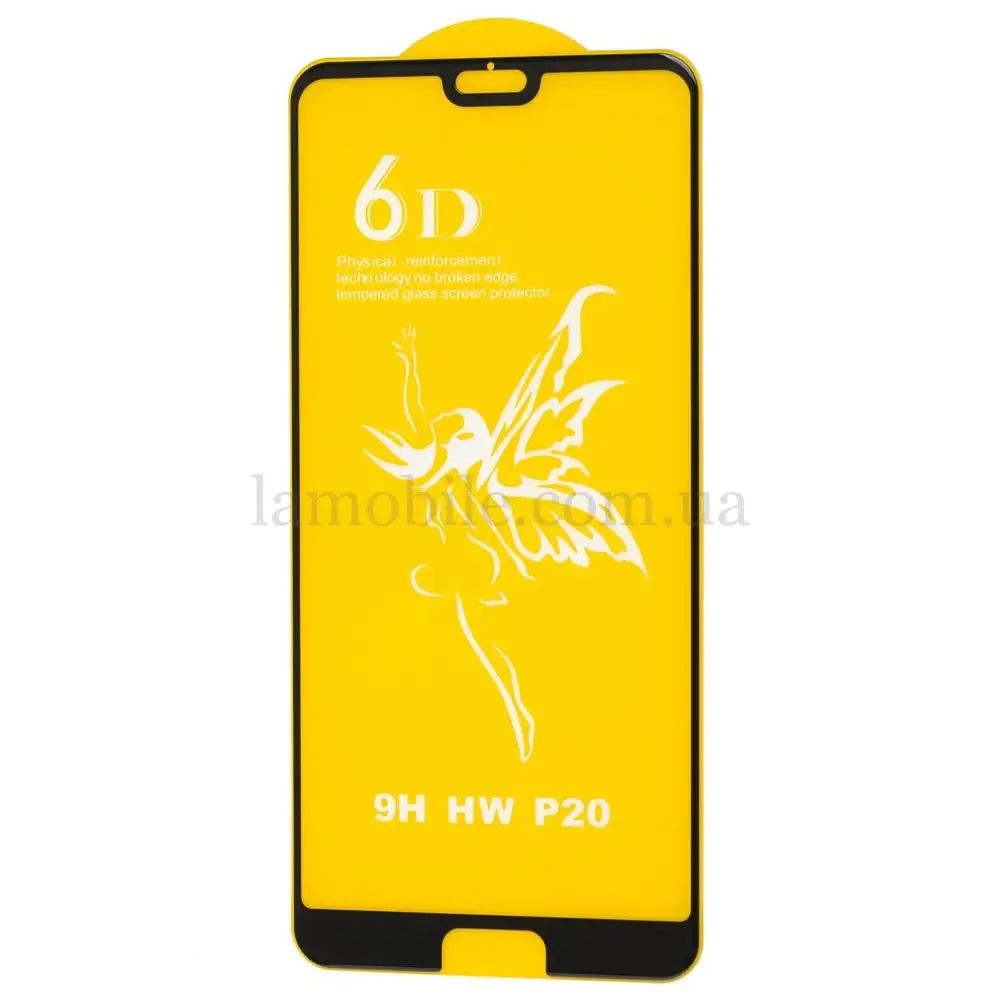 Захисне скло 6D Premium для Huawei P20 чорне (OEM)