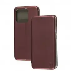Чехол книжка Premium для Xiaomi Redmi 10A бордовый