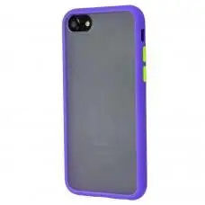 Чехол LikGus Maxshield для iPhone 6 / 7 / 8 матовый фиолетовый / салатовй