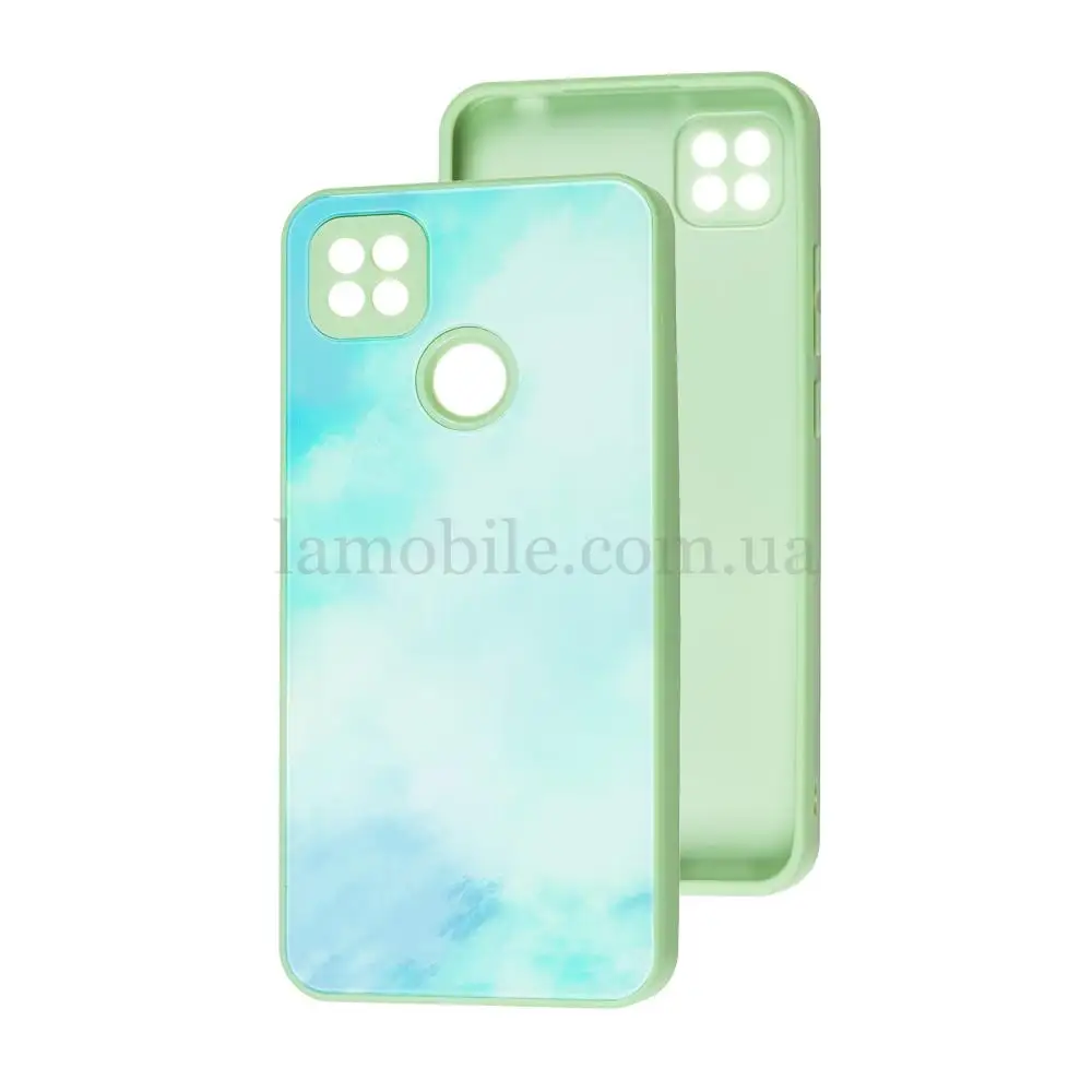 Чохол для Xiaomi Redmi 9C / 10A Marble Clouds turquoise