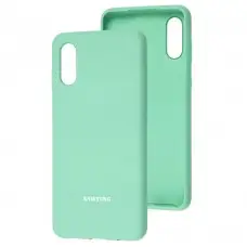 Чохол для Samsung Galaxy A02 (A022) Silicone Full бірюзовий / ice blue