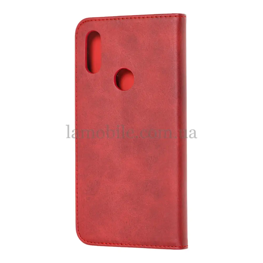 Чехол книжка для Xiaomi Redmi 7 Black magnet красный