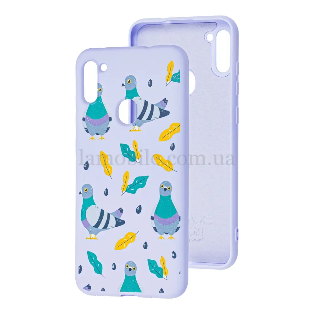 Чехол для Samsung Galaxy A11 / M11 Wave Fancy pigeon with sunflower seeds