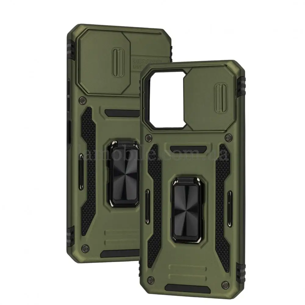 Чохол для Xiaomi Redmi 12 Camshield Army Ring оливковий / army green