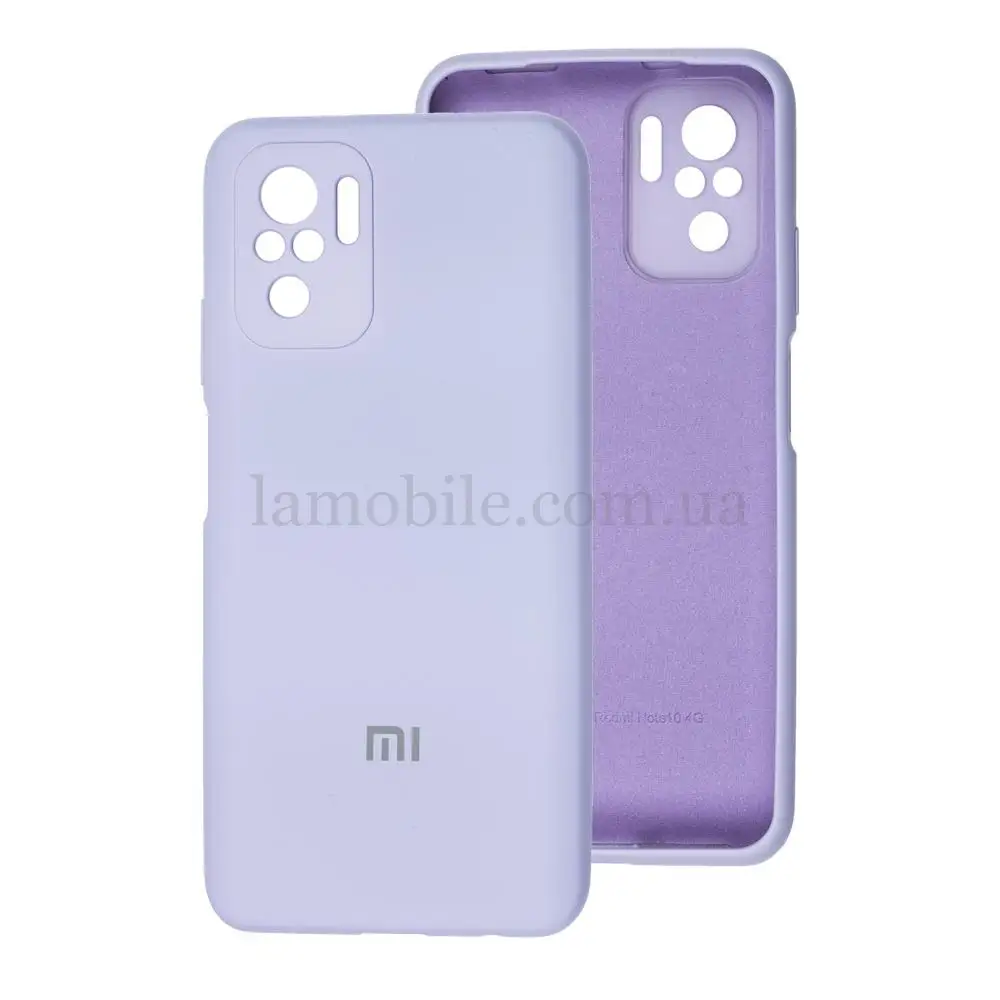 Чохол для Xiaomi Redmi Note 10 / 10s Silicone cover Full camera бузковий / dasheen