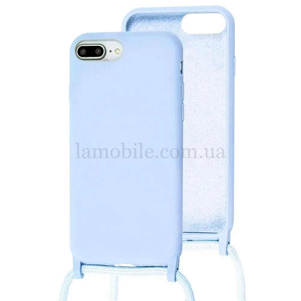 Чехол для iPhone 7 Plus / 8 Plus Lanyard without logo sky blue