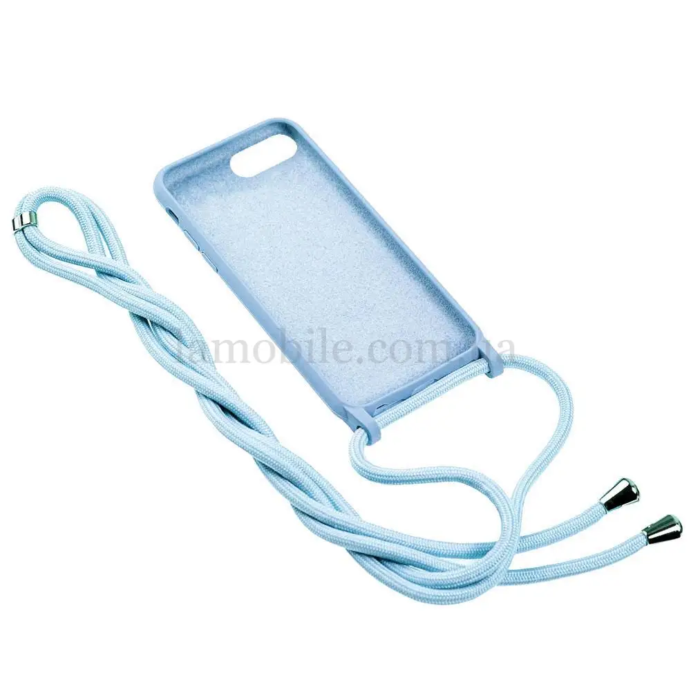 Чехол для iPhone 7 Plus / 8 Plus Lanyard without logo sky blue