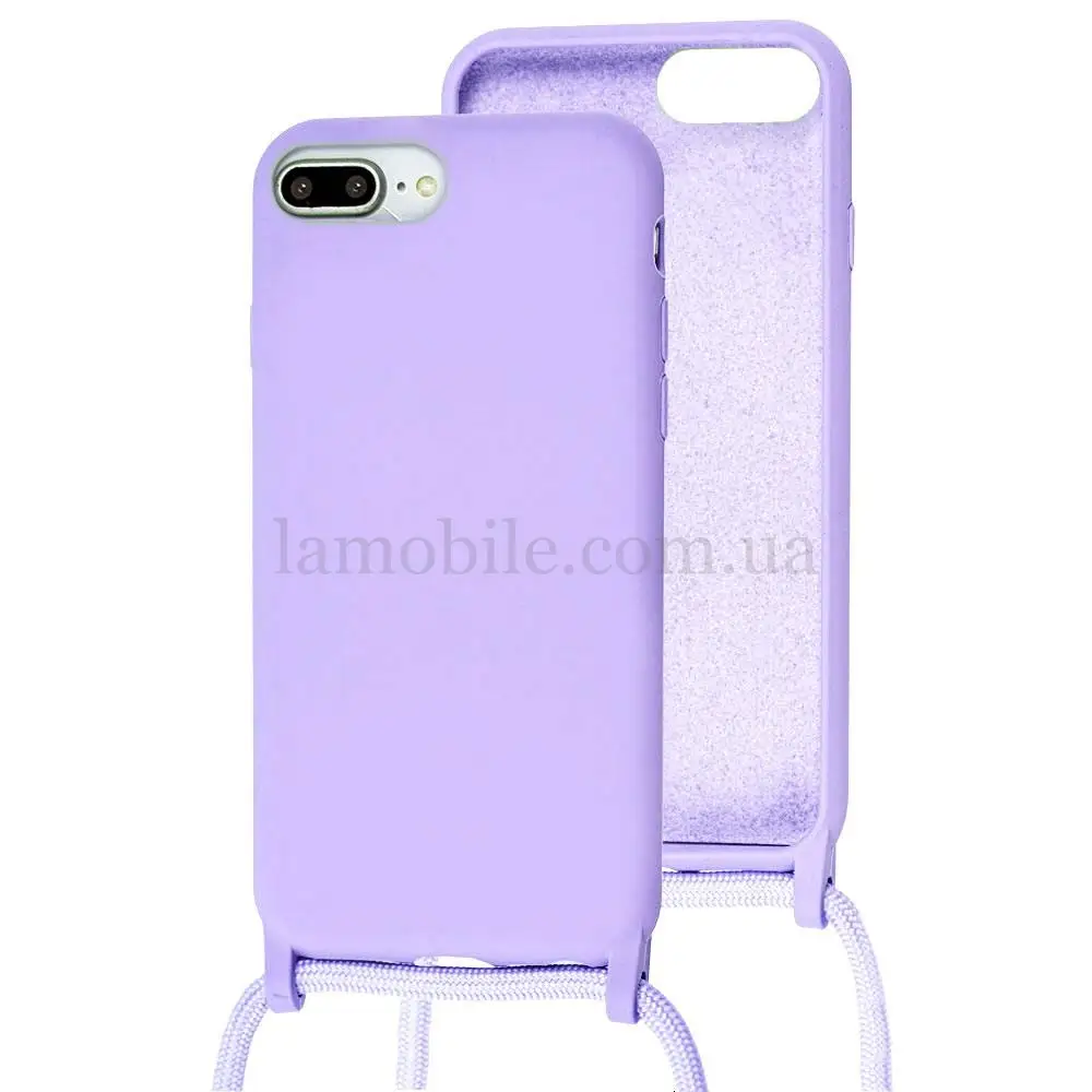 Чохол для iPhone 7 Plus / 8 Plus Lanyard with logo light purple