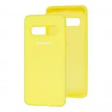 Чехол для Samsung Galaxy S10 (G973) Silicone Full лимонный