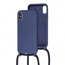Чехол для iPhone X / Xs Lanyard without logo midnight blue