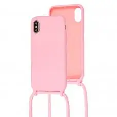 Чехол для iPhone X / Xs Lanyard without logo cotton candy